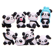 Load image into Gallery viewer, 8Pcs Cute Panda Car Decoration Dashboard Toy Auto Car DIY Cartoon Interior Supplies Decoration Accessories
