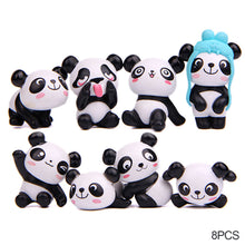 Load image into Gallery viewer, 8Pcs Cute Panda Car Decoration Dashboard Toy Auto Car DIY Cartoon Interior Supplies Decoration Accessories
