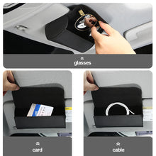 Load image into Gallery viewer, Car PU Leather Visor Sunglasses Case Clip Hanger Holder Fastener Sunglasses Holder Storage Box Eyeglasses Interior
