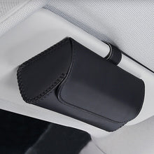 Load image into Gallery viewer, Car PU Leather Visor Sunglasses Case Clip Hanger Holder Fastener Sunglasses Holder Storage Box Eyeglasses Interior
