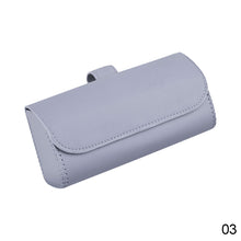 Load image into Gallery viewer, Car PU Leather Visor Sunglasses Case Clip Hanger Holder Fastener Sunglasses Holder Storage Box Eyeglasses Interior
