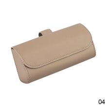 Load image into Gallery viewer, Car PU Leather Visor Sunglasses Case Clip Hanger Holder Fastener Sunglasses Holder Storage Box Eyeglasses Interior
