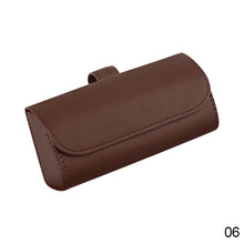 Load image into Gallery viewer, Car PU Leather Visor Sunglasses Case Clip Hanger Holder Fastener Sunglasses Holder Storage Box Eyeglasses Interior
