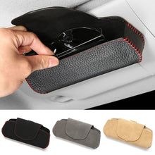 Load image into Gallery viewer, Car Visor Sunglasses Case Suede Eyeglasses Clip Organizer Eyeglasses Holder Storage Organizer
