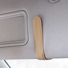 Load image into Gallery viewer, PU Leather Car Glasses Holder Strong Sunglasses Clip Hanging Protective Sun Visor Space Saving
