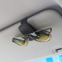 Load image into Gallery viewer, PU Leather Car Glasses Holder Strong Sunglasses Clip Hanging Protective Sun Visor Space Saving
