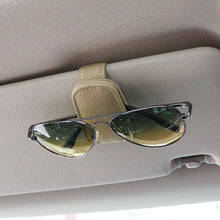 Load image into Gallery viewer, PU Leather Car Glasses Holder Strong Sunglasses Clip Hanging Protective Sun Visor Space Saving
