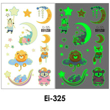 Load image into Gallery viewer, Cartoon Children Tattoo Stickers Waterproof Glow-in-the-dark Tattoo Stickers Cute Cartoon Animal Tattoo Stickers for Kids
