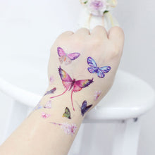 Load image into Gallery viewer, Children Waterproof Tattoo Stickers Cartoon 3D Colorful Butterfly Tattoo Stickers Body Art Tattoo Stickers for Kids
