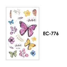 Load image into Gallery viewer, Children Waterproof Tattoo Stickers Cartoon 3D Colorful Butterfly Tattoo Stickers Body Art Tattoo Stickers for Kids
