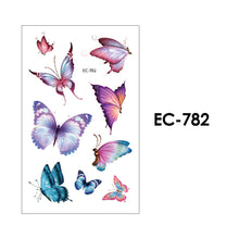 Load image into Gallery viewer, Children Waterproof Tattoo Stickers Cartoon 3D Colorful Butterfly Tattoo Stickers Body Art Tattoo Stickers for Kids
