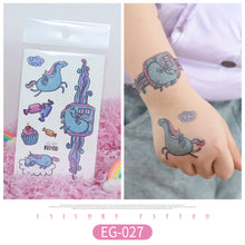 Load image into Gallery viewer, Children Glitter Tattoo Stickers Waterproof Cartoon Watch Unicorn Children Tattoo Stickers Temporary Body Tattoo for Kids

