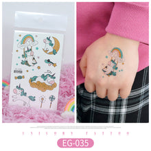 Load image into Gallery viewer, Children Glitter Tattoo Stickers Waterproof Cartoon Watch Unicorn Children Tattoo Stickers Temporary Body Tattoo for Kids
