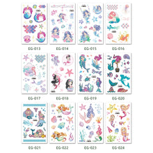 Load image into Gallery viewer, Children Flash Powder Tattoo Stickers Waterproof Creative Colorful Butterfly Mermaid Tattoo Stickers for Kids
