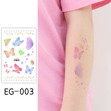 Load image into Gallery viewer, Children Flash Powder Tattoo Stickers Waterproof Creative Colorful Butterfly Mermaid Tattoo Stickers for Kids
