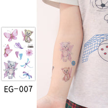 Load image into Gallery viewer, Children Flash Powder Tattoo Stickers Waterproof Creative Colorful Butterfly Mermaid Tattoo Stickers for Kids
