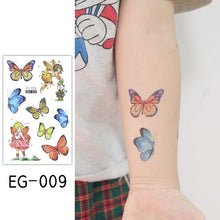 Load image into Gallery viewer, Children Flash Powder Tattoo Stickers Waterproof Creative Colorful Butterfly Mermaid Tattoo Stickers for Kids
