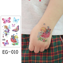 Load image into Gallery viewer, Children Flash Powder Tattoo Stickers Waterproof Creative Colorful Butterfly Mermaid Tattoo Stickers for Kids
