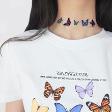 Load image into Gallery viewer, Waterproof 3D Butterfly Tattoo Stickers Small Fresh Tattoo Stickers Wrist Clavicle Cute Tattoo Stickers Body Art Tattoo For Women
