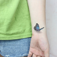 Load image into Gallery viewer, Waterproof 3D Butterfly Tattoo Stickers Small Fresh Tattoo Stickers Wrist Clavicle Cute Tattoo Stickers Body Art Tattoo For Women
