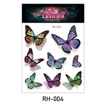 Load image into Gallery viewer, Waterproof 3D Butterfly Tattoo Stickers Small Fresh Tattoo Stickers Wrist Clavicle Cute Tattoo Stickers Body Art Tattoo For Women
