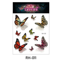 Load image into Gallery viewer, Waterproof 3D Butterfly Tattoo Stickers Small Fresh Tattoo Stickers Wrist Clavicle Cute Tattoo Stickers Body Art Tattoo For Women
