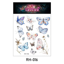 Load image into Gallery viewer, Waterproof 3D Butterfly Tattoo Stickers Small Fresh Tattoo Stickers Wrist Clavicle Cute Tattoo Stickers Body Art Tattoo For Women
