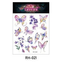 Load image into Gallery viewer, Waterproof 3D Butterfly Tattoo Stickers Small Fresh Tattoo Stickers Wrist Clavicle Cute Tattoo Stickers Body Art Tattoo For Women
