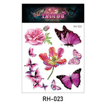 Load image into Gallery viewer, Waterproof 3D Butterfly Tattoo Stickers Small Fresh Tattoo Stickers Wrist Clavicle Cute Tattoo Stickers Body Art Tattoo For Women
