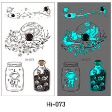 Load image into Gallery viewer, Luminous Tattoo Stickers Waterproof Small Fresh Cartoon Space Animal Tattoo Stickers Body Art Tattoo for Men Women

