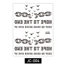 Load image into Gallery viewer, Waterproof Tattoo Stickers Cartoon Letters Tattoo Stickers Temporary Neck Waist Shoulder Body Art Tattoo Stickers
