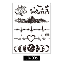 Load image into Gallery viewer, Waterproof Tattoo Stickers Cartoon Letters Tattoo Stickers Temporary Neck Waist Shoulder Body Art Tattoo Stickers
