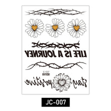 Load image into Gallery viewer, Waterproof Tattoo Stickers Cartoon Letters Tattoo Stickers Temporary Neck Waist Shoulder Body Art Tattoo Stickers
