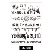 Load image into Gallery viewer, Waterproof Tattoo Stickers Cartoon Letters Tattoo Stickers Temporary Neck Waist Shoulder Body Art Tattoo Stickers
