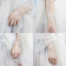 Load image into Gallery viewer, Waterproof White Tattoo Stickers Small Fresh Flower Tattoo Stickers Collarbone Arm Leg Chest Body Art Tattoo for Women
