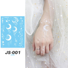 Load image into Gallery viewer, Waterproof White Tattoo Stickers Small Fresh Flower Tattoo Stickers Collarbone Arm Leg Chest Body Art Tattoo for Women
