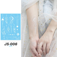 Load image into Gallery viewer, Waterproof White Tattoo Stickers Small Fresh Flower Tattoo Stickers Collarbone Arm Leg Chest Body Art Tattoo for Women
