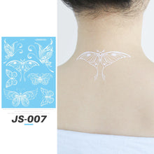 Load image into Gallery viewer, Waterproof White Tattoo Stickers Small Fresh Flower Tattoo Stickers Collarbone Arm Leg Chest Body Art Tattoo for Women
