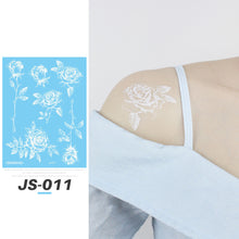 Load image into Gallery viewer, Waterproof White Tattoo Stickers Small Fresh Flower Tattoo Stickers Collarbone Arm Leg Chest Body Art Tattoo for Women

