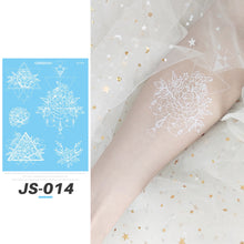 Load image into Gallery viewer, Waterproof White Tattoo Stickers Small Fresh Flower Tattoo Stickers Collarbone Arm Leg Chest Body Art Tattoo for Women
