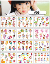 Load image into Gallery viewer, Cartoon Tattoo Stickers Children Funny Temporary Tattoo Stickers Cute Animal Tattoo Stickers Face Body Art Tattoo
