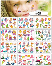 Load image into Gallery viewer, Cartoon Tattoo Stickers Children Funny Temporary Tattoo Stickers Cute Animal Tattoo Stickers Face Body Art Tattoo
