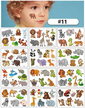 Load image into Gallery viewer, Cartoon Tattoo Stickers Children Funny Temporary Tattoo Stickers Cute Animal Tattoo Stickers Face Body Art Tattoo
