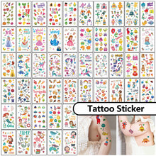 Load image into Gallery viewer, Children Waterproof Tattoo Stickers Girl Boy Cartoon Dinosaur Car Ocean Watch Tattoo Stickers Face Body Art Tattoo
