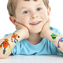Load image into Gallery viewer, Children Waterproof Tattoo Stickers Girl Boy Cartoon Dinosaur Car Ocean Watch Tattoo Stickers Face Body Art Tattoo
