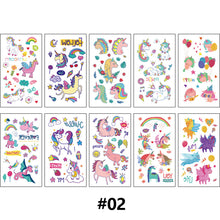 Load image into Gallery viewer, Children Waterproof Tattoo Stickers Girl Boy Cartoon Dinosaur Car Ocean Watch Tattoo Stickers Face Body Art Tattoo
