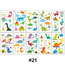 Load image into Gallery viewer, Children Waterproof Tattoo Stickers Girl Boy Cartoon Dinosaur Car Ocean Watch Tattoo Stickers Face Body Art Tattoo
