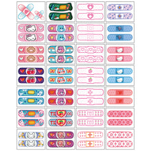 Load image into Gallery viewer, Children Small Fresh Band-aid Tattoo Stickers Cartoon Cute Girl Face Arm Body Art Tattoo Stickers for Kids.
