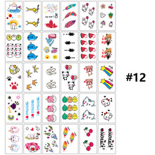 Load image into Gallery viewer, Small Fresh Tattoo Stickers Flowers Butterfly English Letters Face Arm Leg Chest Body Art Tattoo Stickers For Women Men
