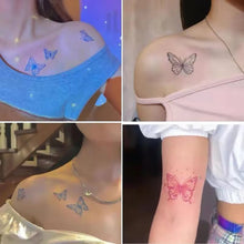 Load image into Gallery viewer, Colorful Butterfly Tattoo Stickers Temporary Arm Leg Chest Body Art Tattoo Long Lasting Butterfly Tattoo Stickers for Women
